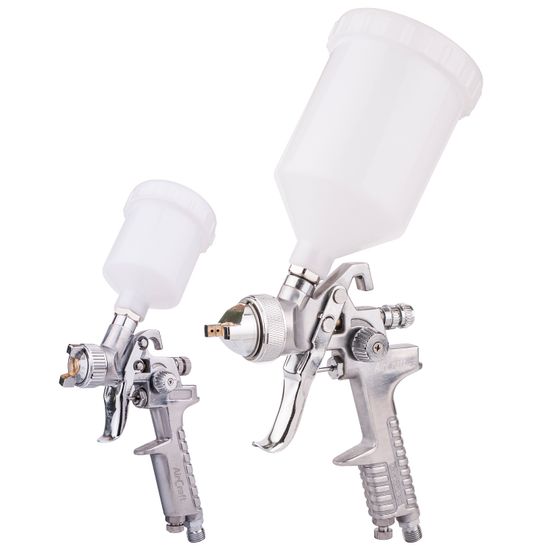 AIRCRAFT Spray Gun Kit Sg H827 & Sg H2000 Combo With Polished Body Hvlp